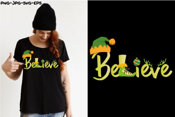 Believe, Christmas Illustrations for Sellers