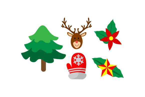 Christmas Accessories: Festive Illustrations for Crafts
