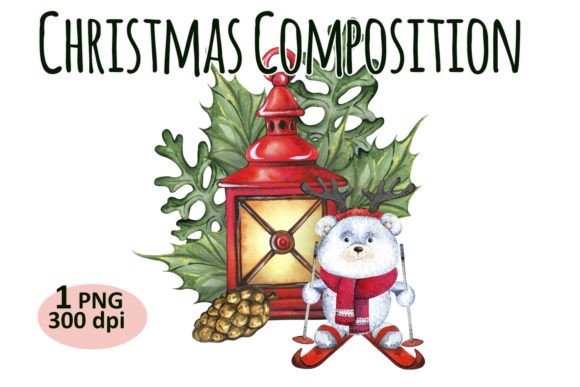 Christmas Bear Clipart: Illustrations for Sellers