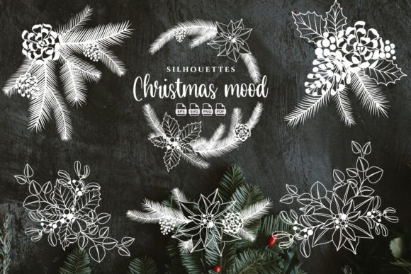 Christmas Composition Silhouette: Illustrations Review