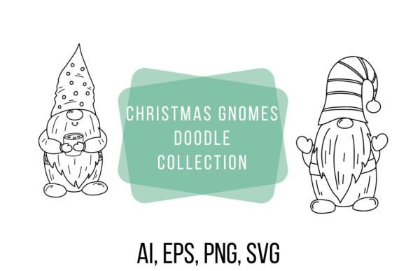 Christmas Gnomes Doodle Collection: Illustrations for Sellers