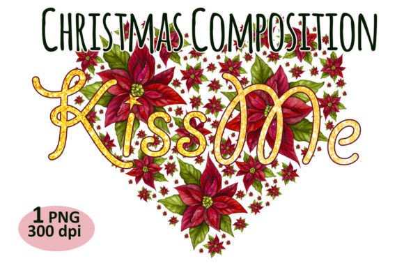 Christmas Heart Composition Clipart PNG for Illustrations