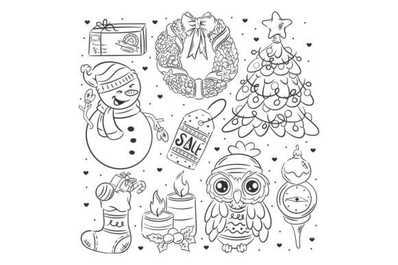 Christmas Icon Collection Hand Drawn: Illustrations Review