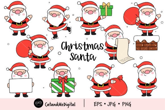 Christmas Santa Clipart: Premium Illustrations for Festive Brands