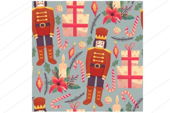 Christmas Seamless Pattern with Nutcrack: Illustrations Review
