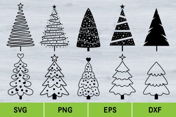 Christmas Tree Bundle: SVG Illustrations for Brands