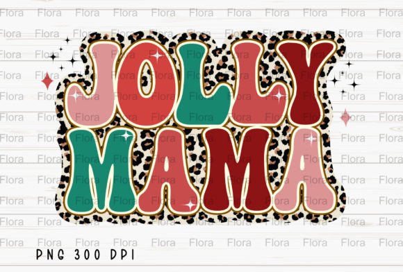 Jolly Mama Leopard Retro Christmas PNG: Bold Illustrations
