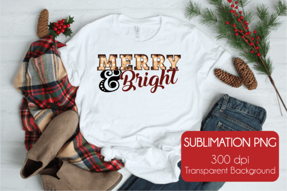 Merry Bright Christmas Sublimation: Festive Illustrations