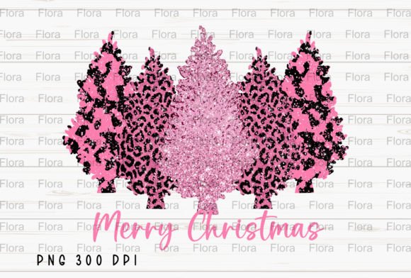 Merry Christmas Tree Pink Glitter PNG: Illustrations Review