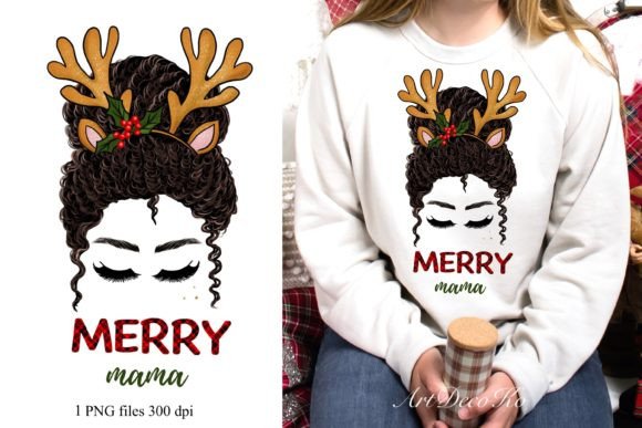 Merry Mama PNG: Festive Illustrations for Holiday Brands