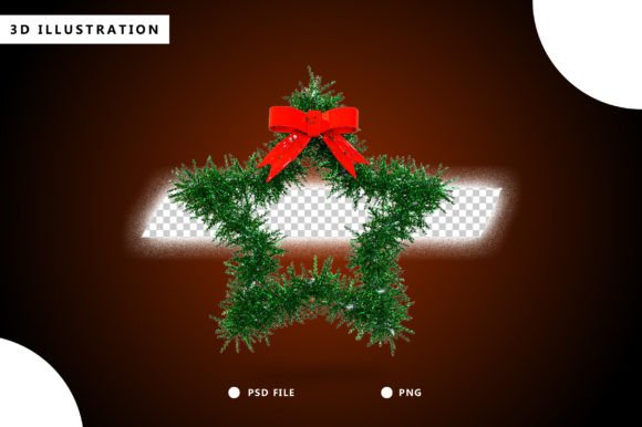 Realistic Christmas Wreath Transparent for Illustrations