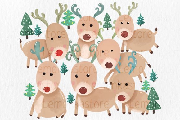 Review: Christmas Cute Reindeers Png Sublimation for Stitching