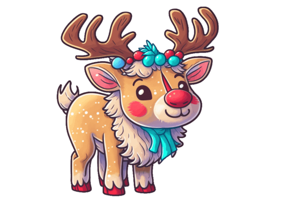 Review: Christmas Reindeer Sticker for Illustrations